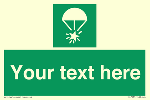 Custom sign safe condition Rocket parachute flare